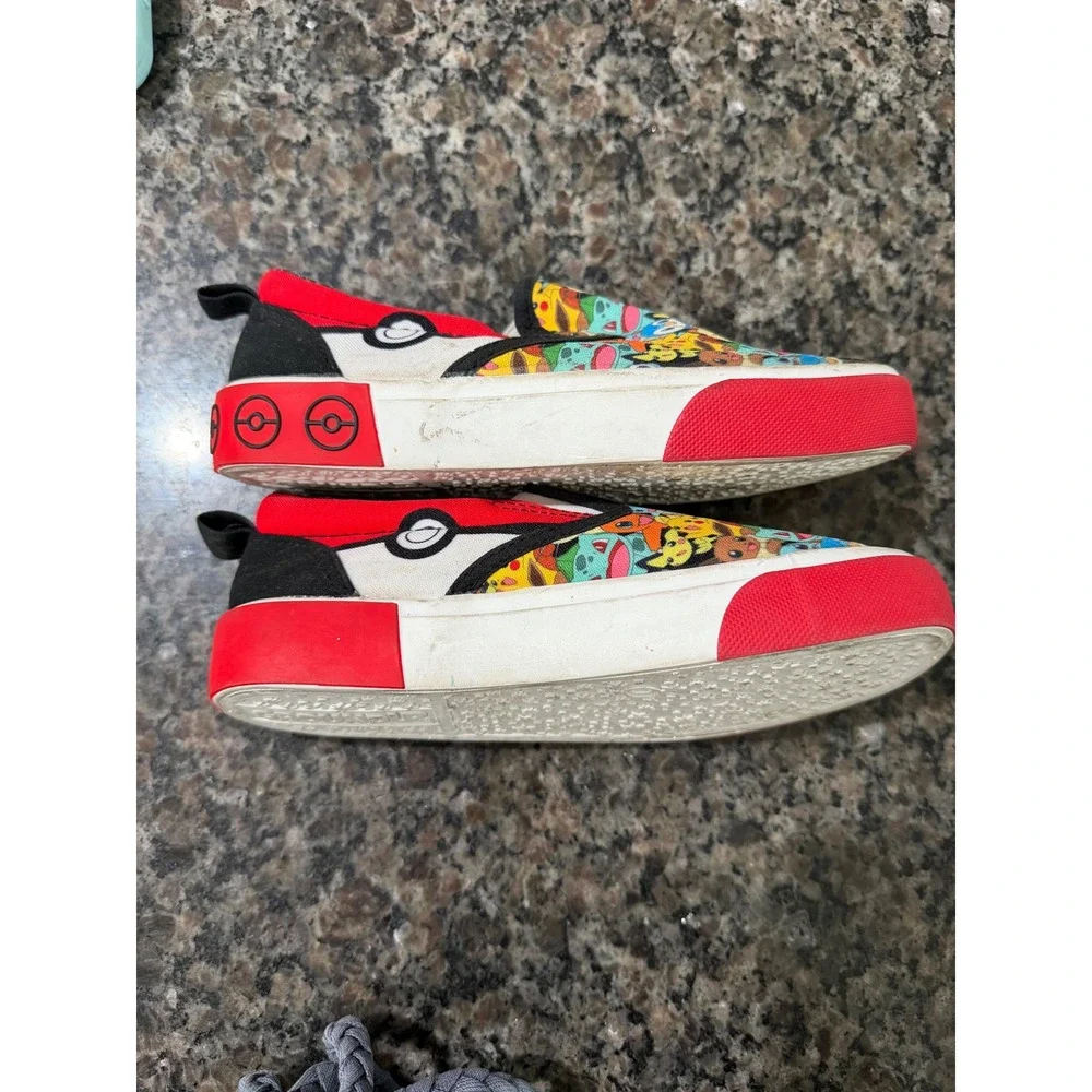Ground Up Pokemon Kids Slip On Sneakers Pikachu Character Canvas Shoes Size 1